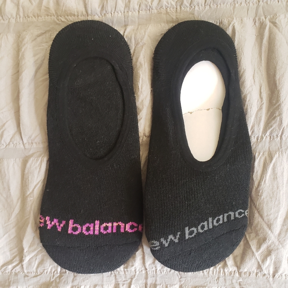 3 Pk New Balance Black Casual Socks No Show Comfort New - Picture 2 of 4